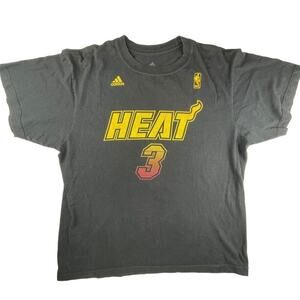 Dwyane Wade Miami Heat NBA shirsey t-shirt adidas large